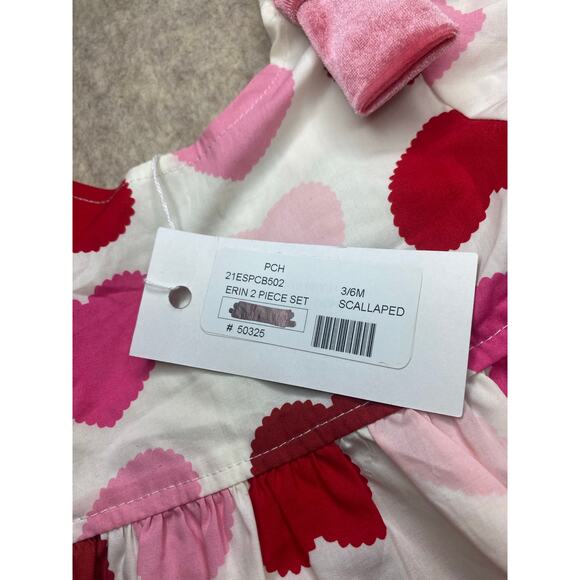 Pink Chicken New York Heart and Bows 2 Piece Outfit Size 3-6 Months - Picture 4 of 5